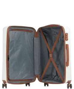 Bali 4-Rollen Trolley Set weiß/braun 3-tlg.