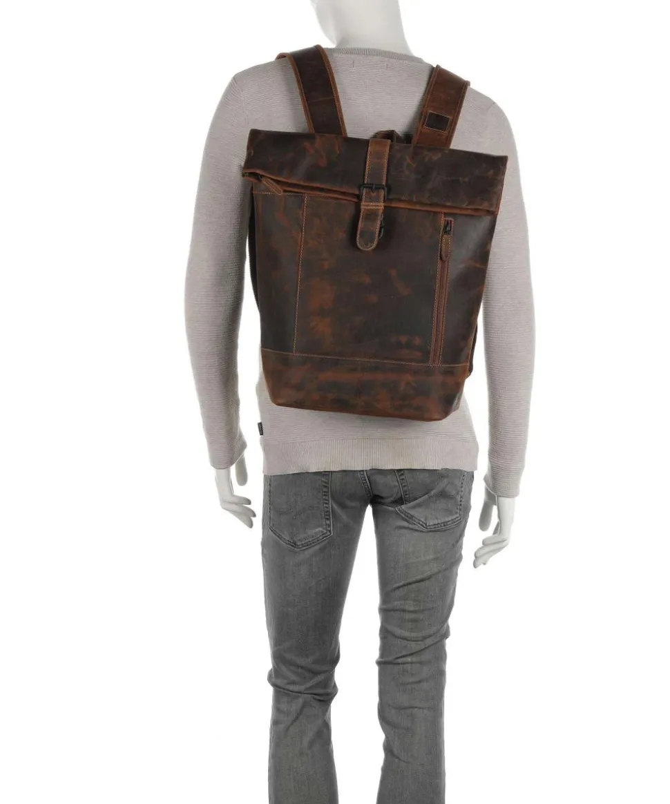 Baltimore 15 Laptop-Rucksack 14″ Leder cognac