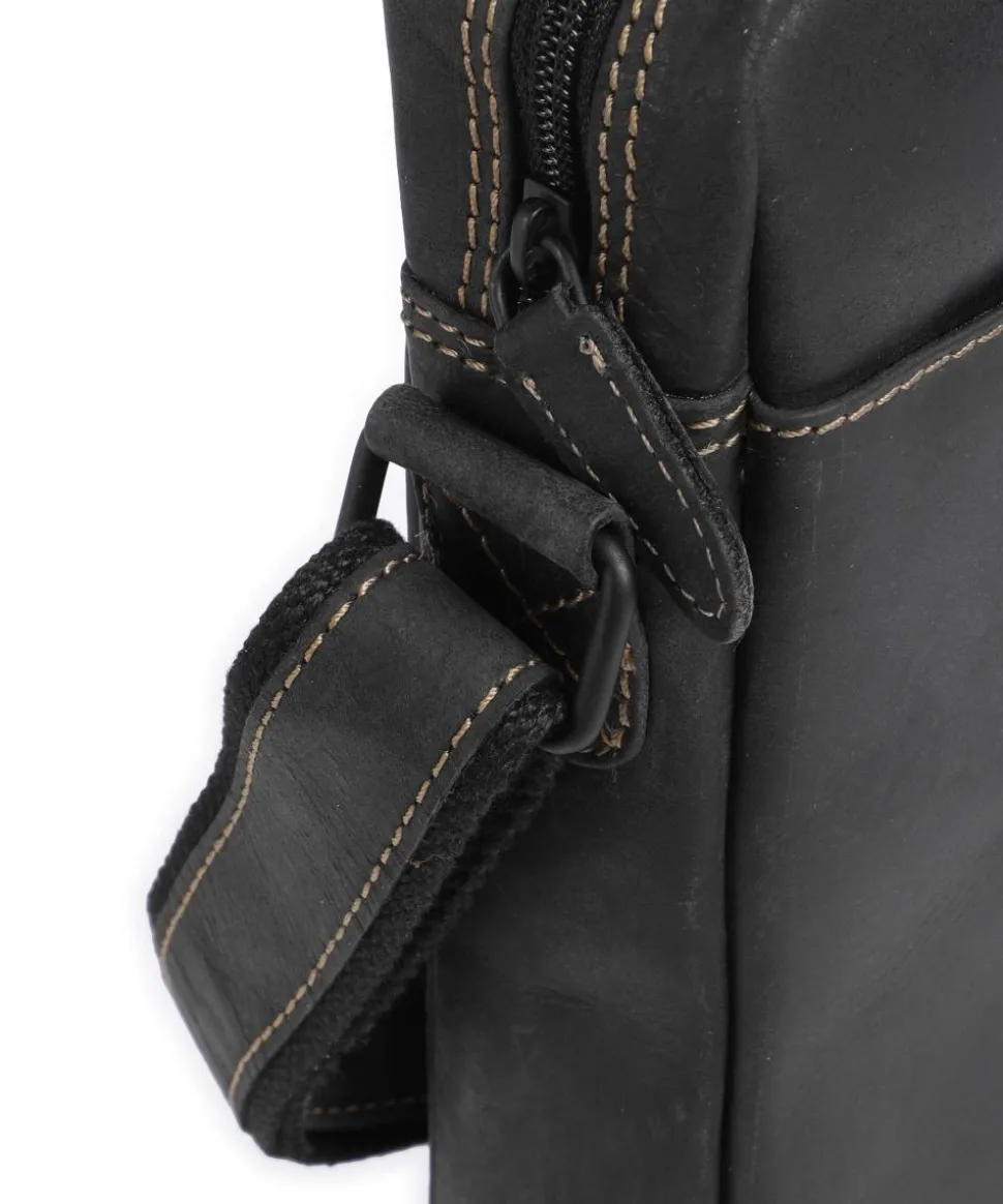 Baltimore 2 Umhängetasche Leder anthrazit