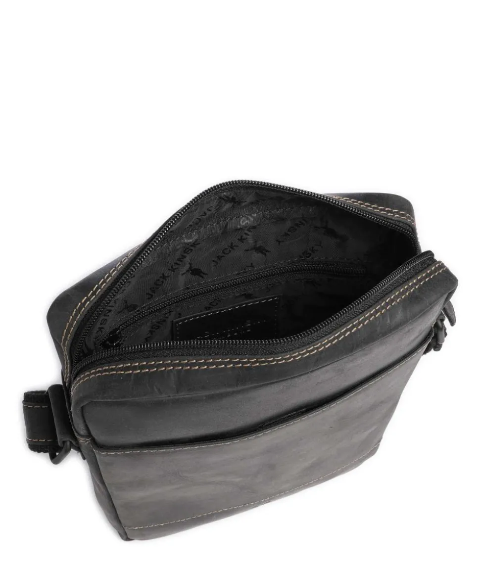 Baltimore 2 Umhängetasche Leder anthrazit