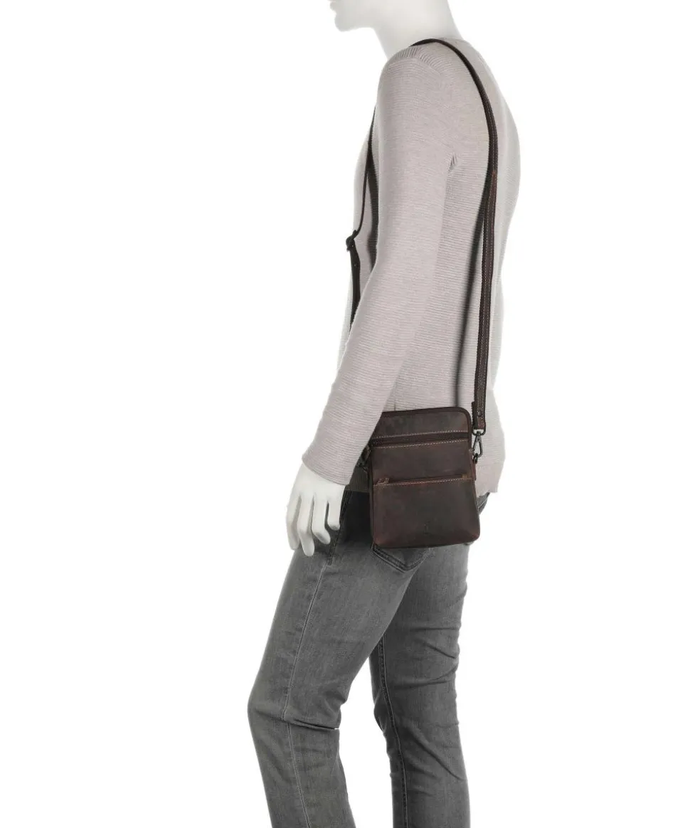 Baltimore 11 Umhängetasche Leder dunkelbraun