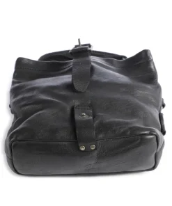 Barbershop Stubble Umhängetasche genarbtes Leder schwarz