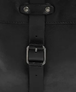 Barbershop Verdi Umhängetasche genarbtes Leder schwarz