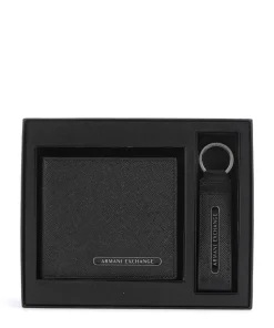 Barcelona Gift Set Geldbörse genarbtes Rindsleder schwarz