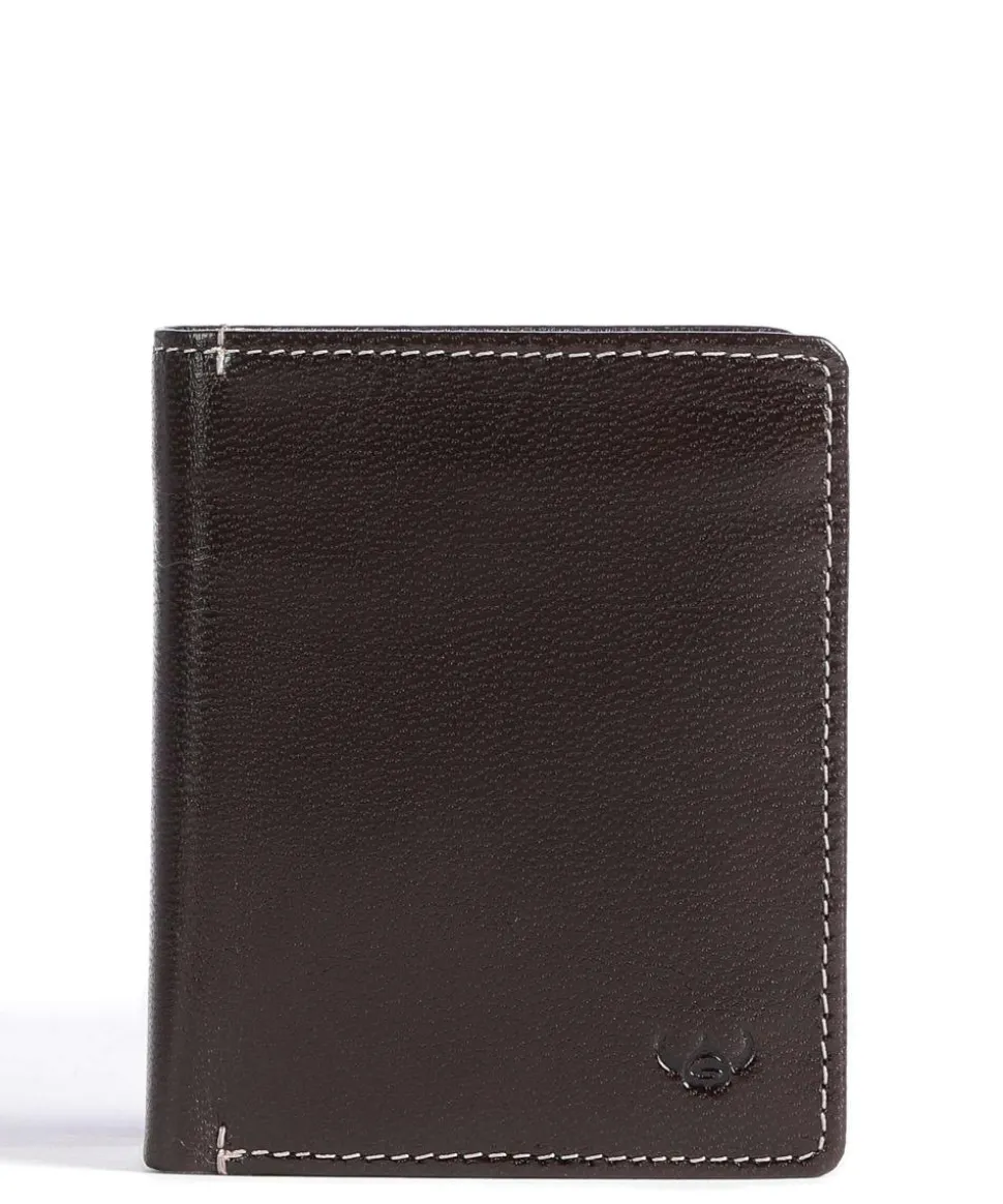 Bari RFID Geldbörse Ziegenleder dunkelbraun