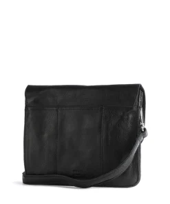 Basic Umhängetasche Rindsleder schwarz