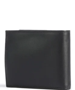 Basics Geldbörse fein genarbtes Rindsleder schwarz