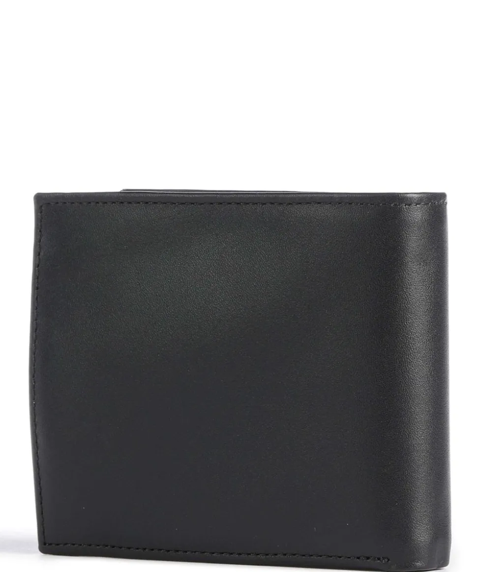 Basics Geldbörse fein genarbtes Rindsleder schwarz