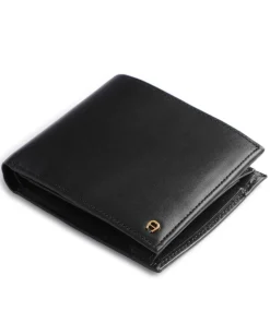 Basics Geldbörse fein genarbtes Rindsleder schwarz