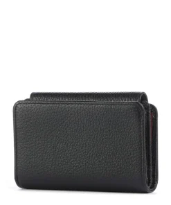 Basics Geldbörse genarbtes Leder schwarz