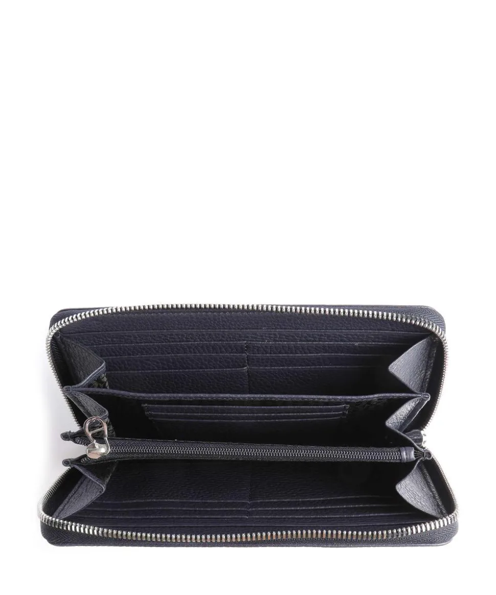 Basics Geldbörse Leder blau