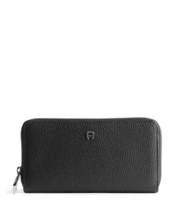 Basics Geldbörse Leder schwarz
