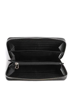 Basics Geldbörse Leder schwarz