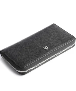 Basics Geldbörse Leder schwarz