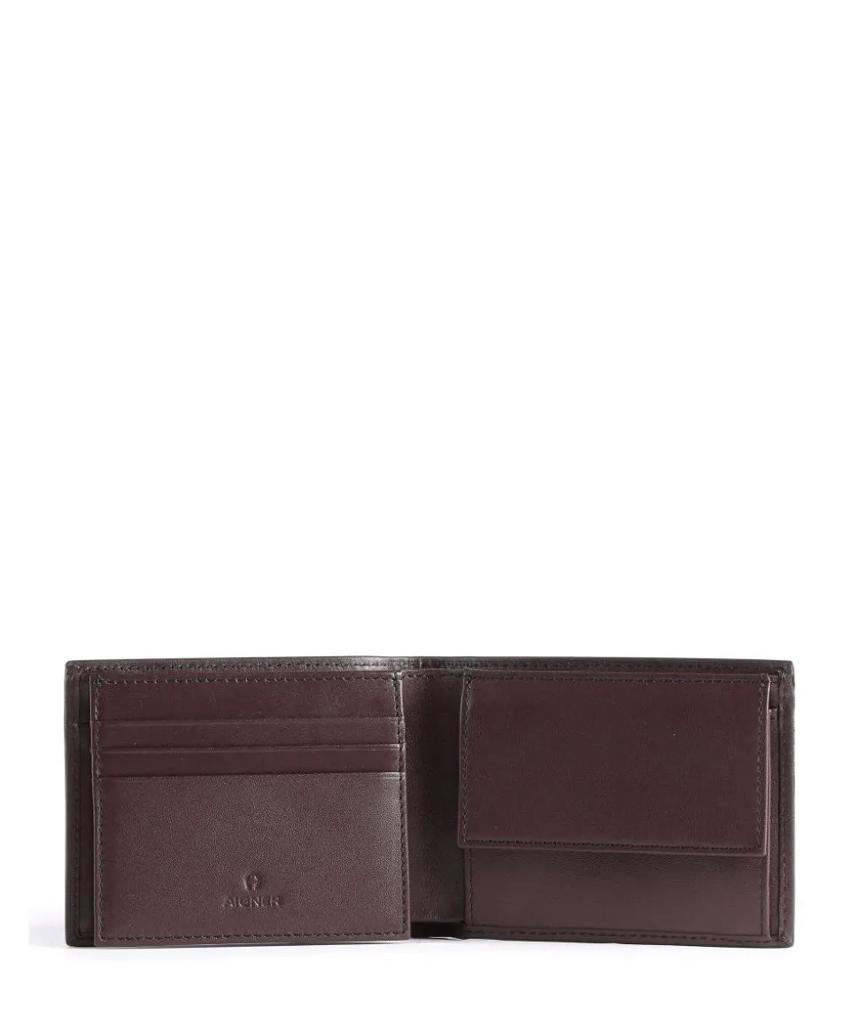 Basis Geldbörse Leder bordeaux