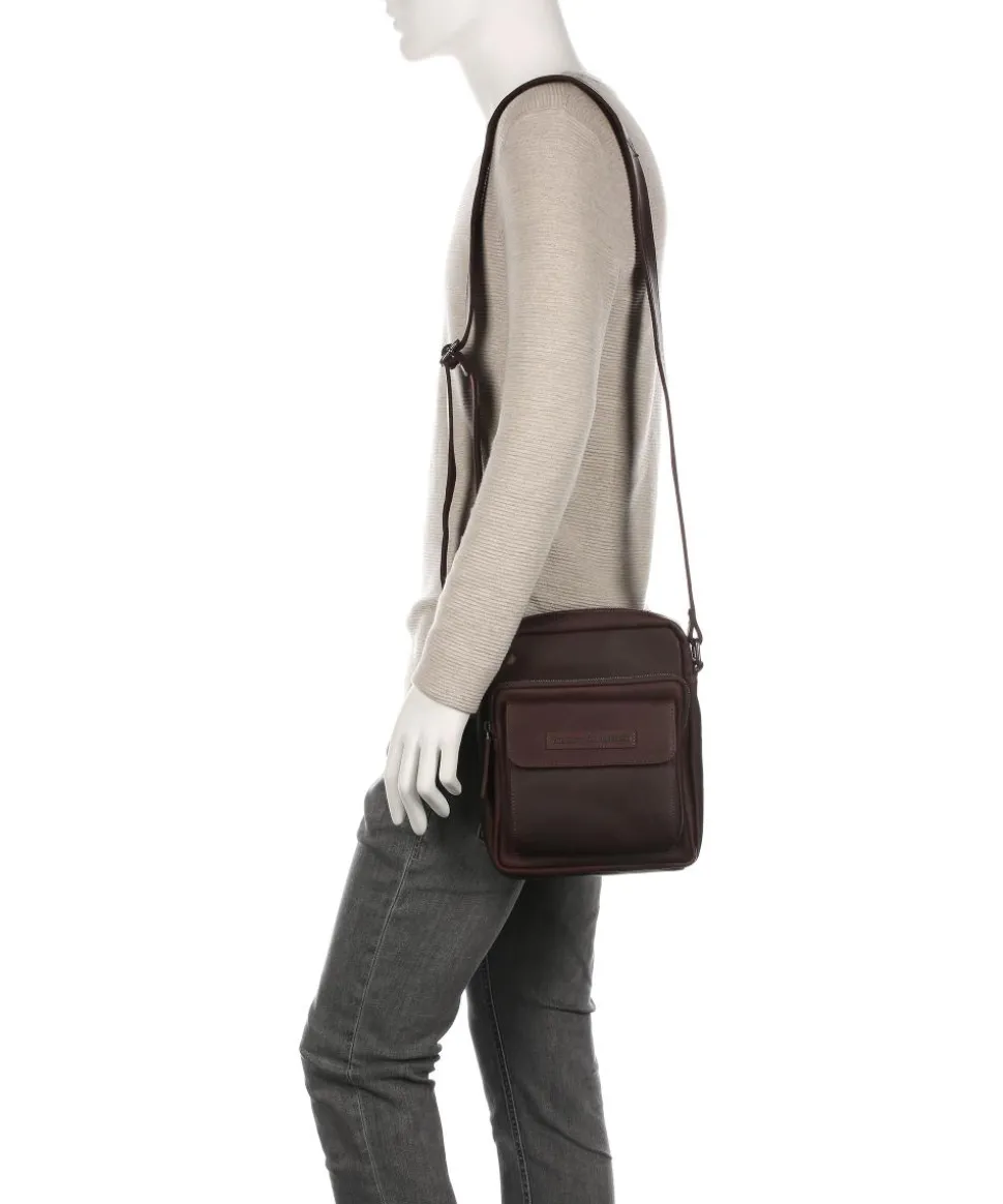 Bath Umhängetasche Pull-Up Rindsleder dunkelbraun