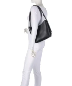 Bathurst Mews Beuteltasche genarbtes Rindsleder schwarz