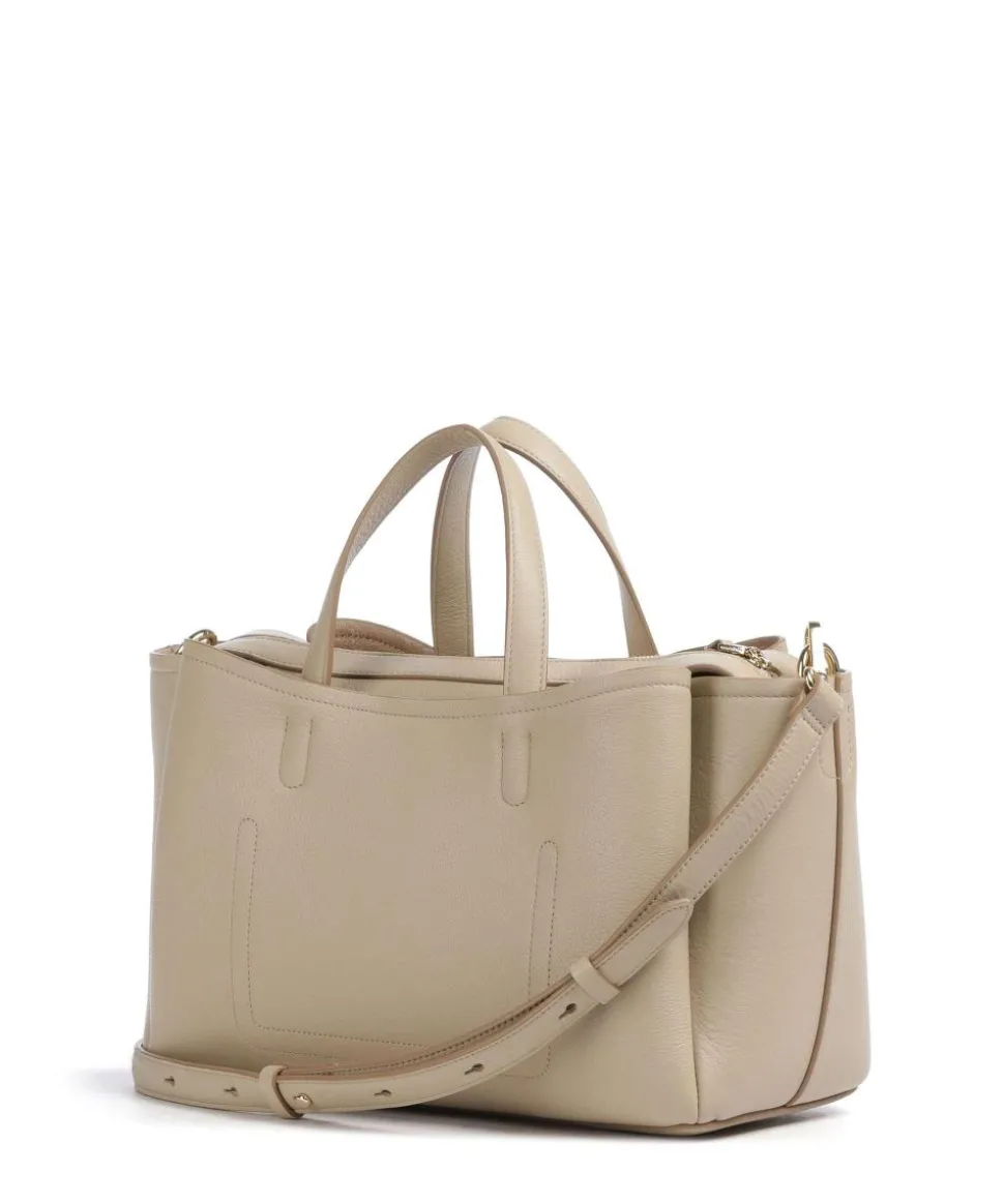 Bathurst Mews Handtasche genarbtes Rindsleder beige