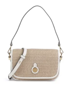 Bathurst Mews Schultertasche Kunststoff beige/weiß