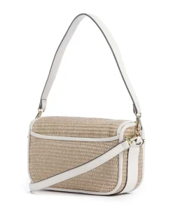 Bathurst Mews Schultertasche Kunststoff beige/weiß