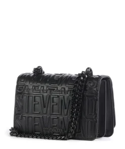 BCARBON Schultertasche Lederimitat schwarz