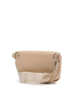 BCLARKE Umhängetasche Lederimitat beige