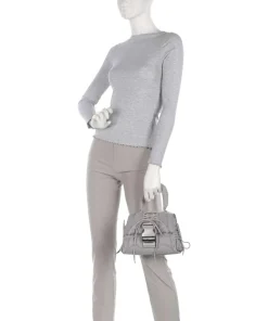 BDIEGO Handtasche Lederimitat, recyceltes Polyester grau