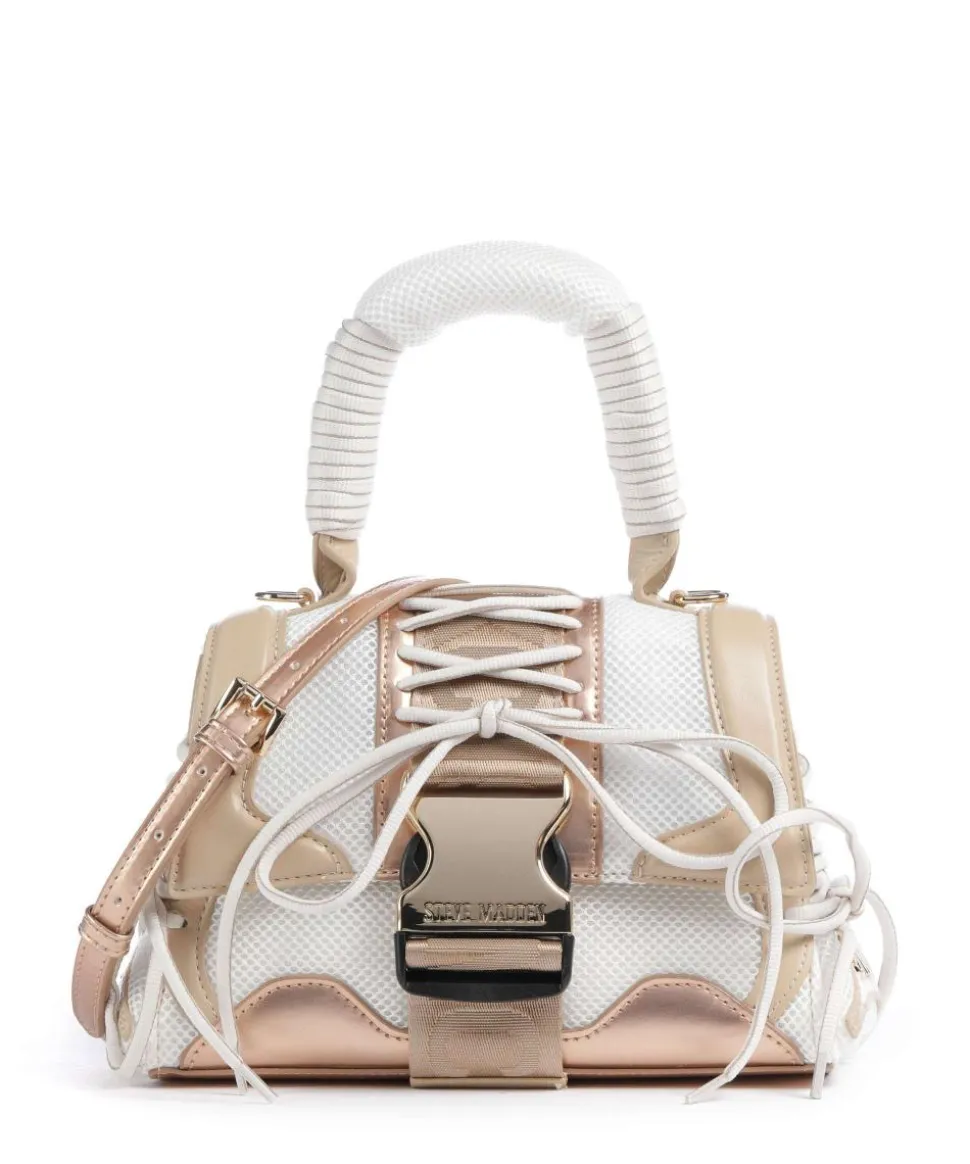 BDIEGO Handtasche Lederimitat, recyceltes Polyester weiß/braun