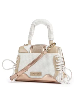 BDIEGO Handtasche Lederimitat, recyceltes Polyester weiß/braun