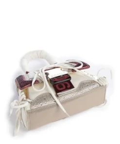 BDIEGO-R Handtasche Lederimitat, recyceltes Polyester beige/rot