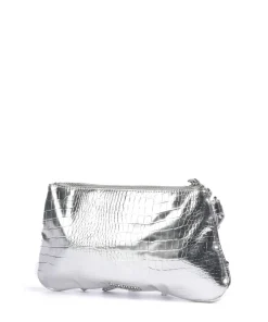 BDOVA Clutch Lederimitat silber