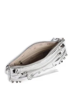 BDOVA Clutch Lederimitat silber