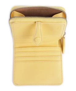 Bear Fall Geldbörse fein genarbtes Rindsleder vanillegelb