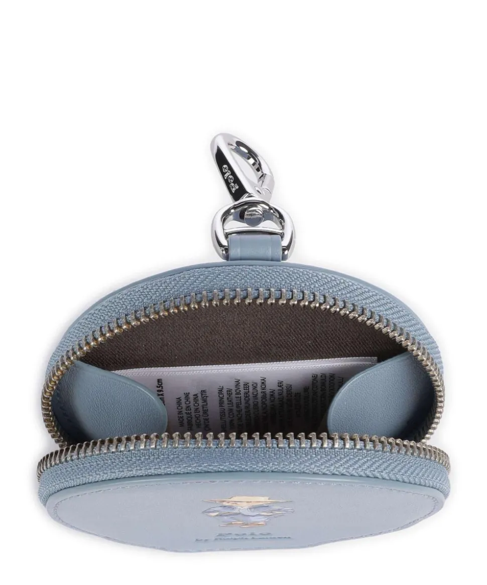 Bear Traveller Geldbörse fein genarbtes Rindsleder hellblau