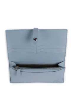 Bear Traveller Geldbörse fein genarbtes Rindsleder hellblau