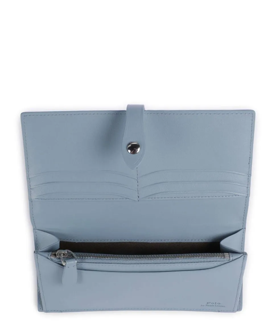 Bear Traveller Geldbörse fein genarbtes Rindsleder hellblau