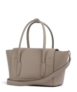 Beat Double Handtasche genarbtes Rindsleder taupe