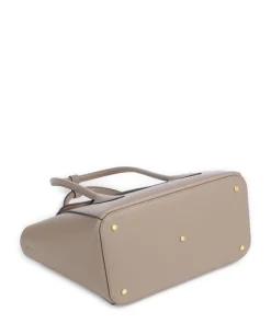 Beat Double Handtasche genarbtes Rindsleder taupe