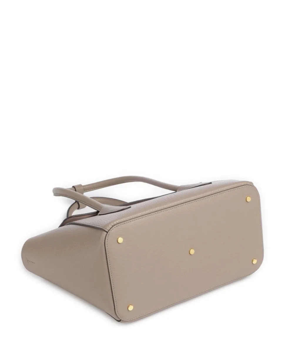 Beat Double Handtasche genarbtes Rindsleder taupe