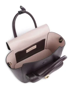 Beat Double Handtasche genarbtes Rindsleder pflaume