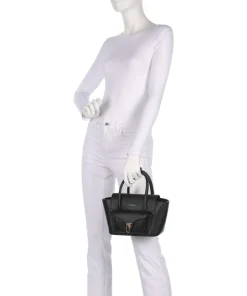 Beat Double Handtasche genarbtes Rindsleder schwarz