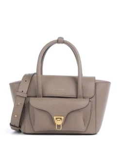 Beat Double Handtasche genarbtes Rindsleder taupe