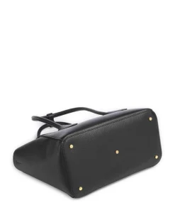 Beat Double Handtasche genarbtes Rindsleder schwarz