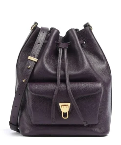 Beat Generation Bucket bag genarbtes Rindsleder pflaume