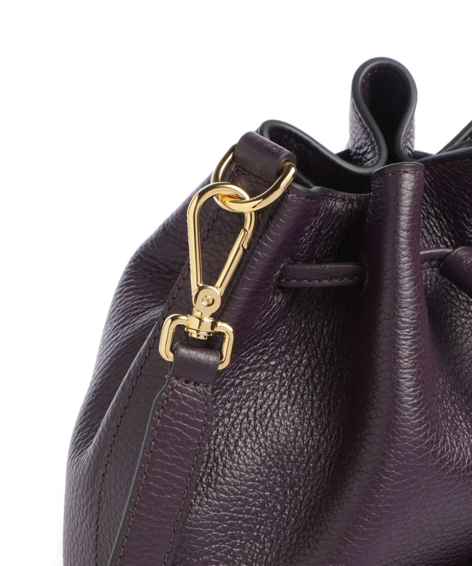 Beat Generation Bucket bag genarbtes Rindsleder pflaume