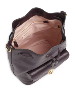 Beat Generation Bucket bag genarbtes Rindsleder pflaume