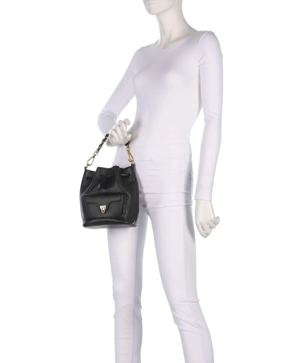 Beat Generation Bucket bag genarbtes Rindsleder schwarz