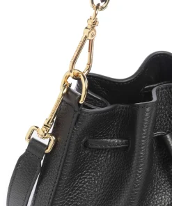 Beat Generation Bucket bag genarbtes Rindsleder schwarz