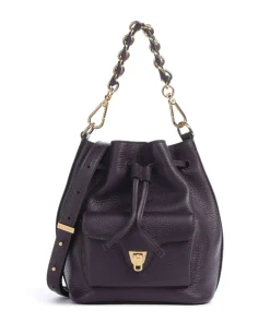 Beat Generation Bucket bag genarbtes Rindsleder pflaume