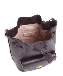 Beat Generation Bucket bag genarbtes Rindsleder pflaume